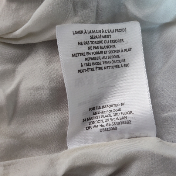 Anthropologie Maeve Belted  Gingham check Cotton Linen Asymmetrical Dress Lg EUC - Picture 12 of 12